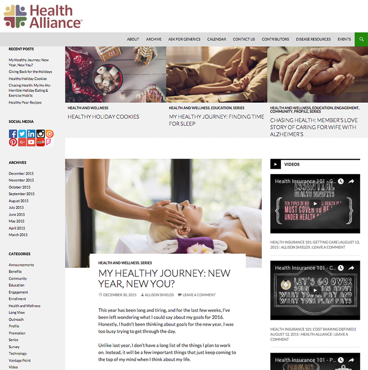 Health Alliance Blog Home